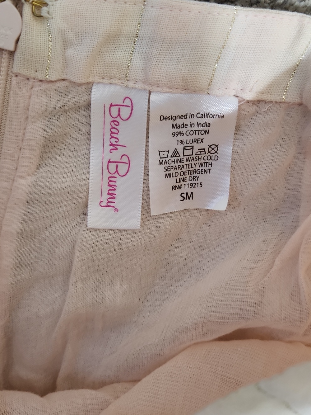 Beach Bunny Eastyn Top (Medium) and Ramsey Pant (Small) Set in Metallic Stripe - Picture 8 of 10